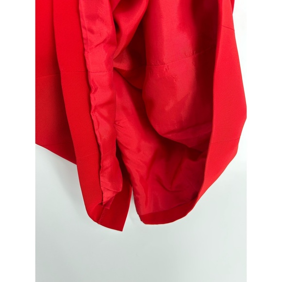 D’Ore Vintage Deep Red Cowl Neck Jewel Embellished Crepe Midi Cocktail Dress - Picture 8 of 9